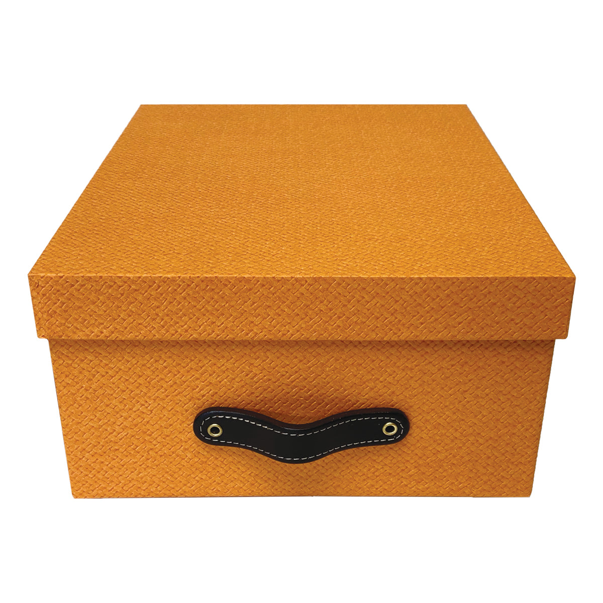 Cajas Organizadoras Decorativas Knitted Naranja Kit de 4 Piezas