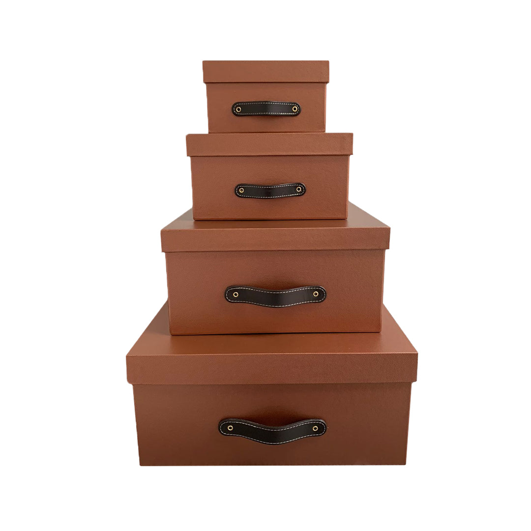 Cajas Organizadoras Decorativas Textura Metálica Dorada – Luxbox