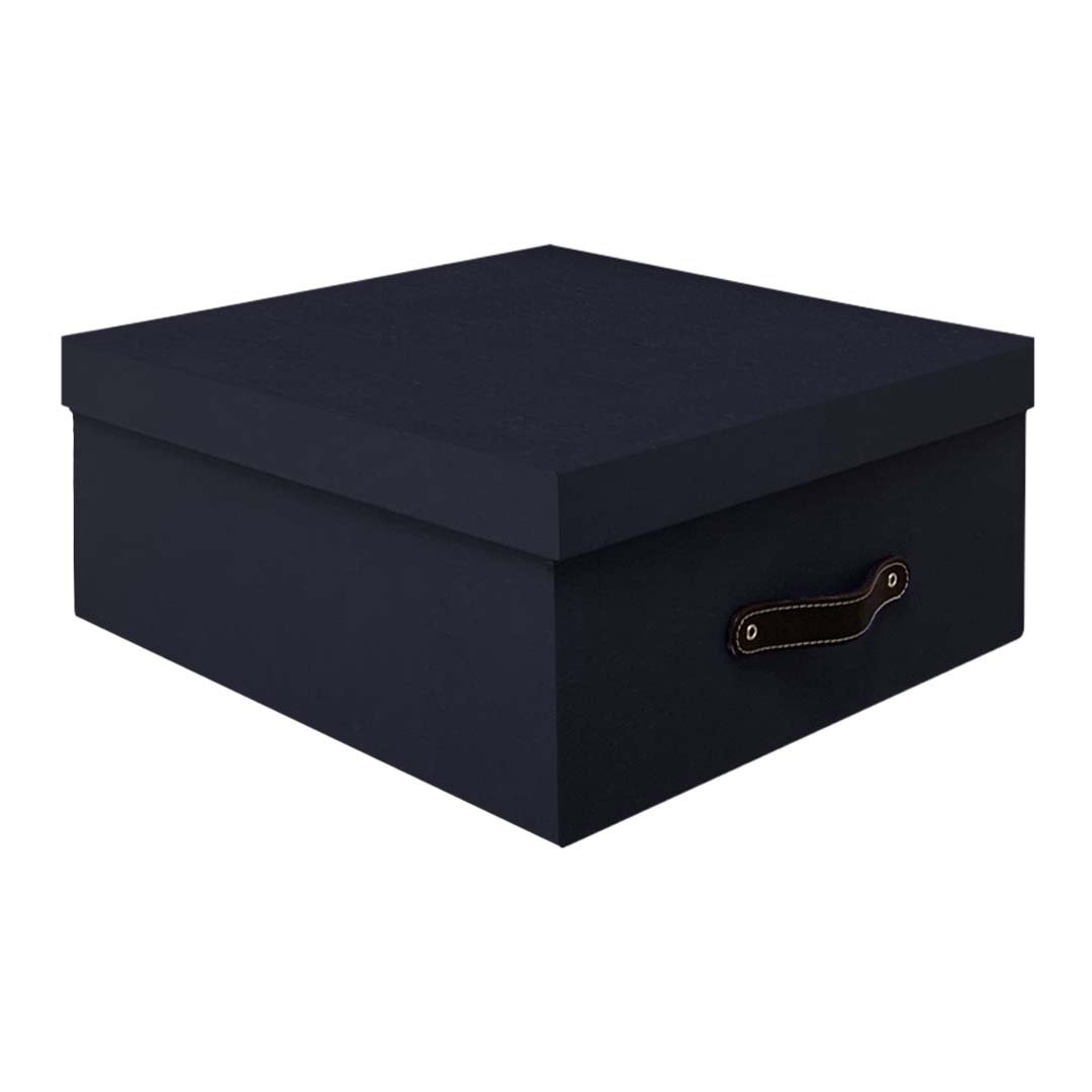 Pairs Caja Decorativa Organizadora Negro Texturizado 2 piezas